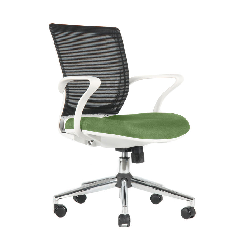 Silla TURIN Basic Marco blanco Base cromada Tela